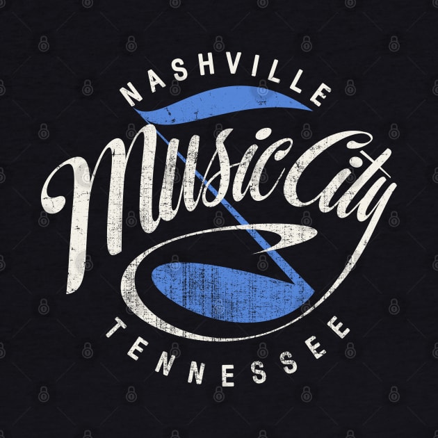 Nashville Music City USA Vintage by Designkix